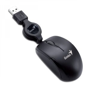 MOUSE GENIUS MICRO TRAV RETRAC BLACK