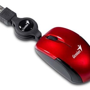 MOUSE GENIUS MICRO TRAV RETRAC RUBY