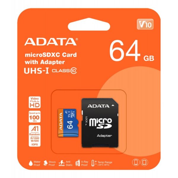 MICRO SD ADATA A1 DH CLASS 10 64GB