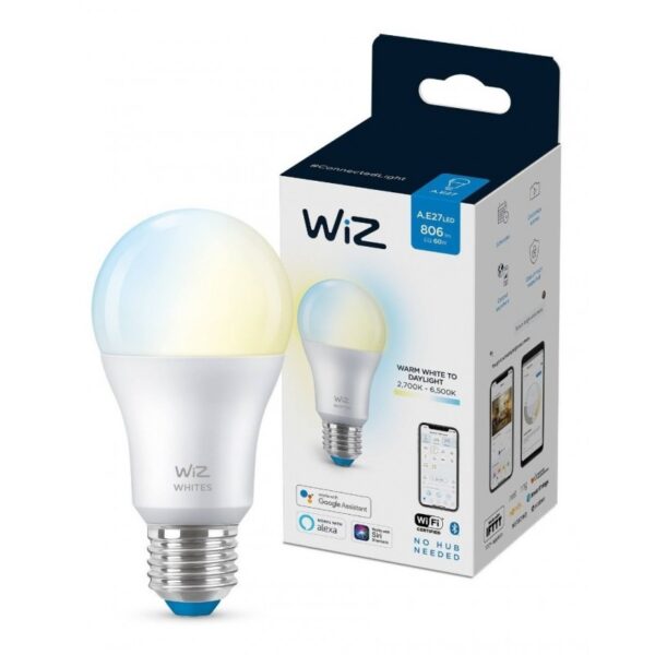 LAMPARA WIZ Wi-FI BLE TW/8W A60 220V E27 6/1PF