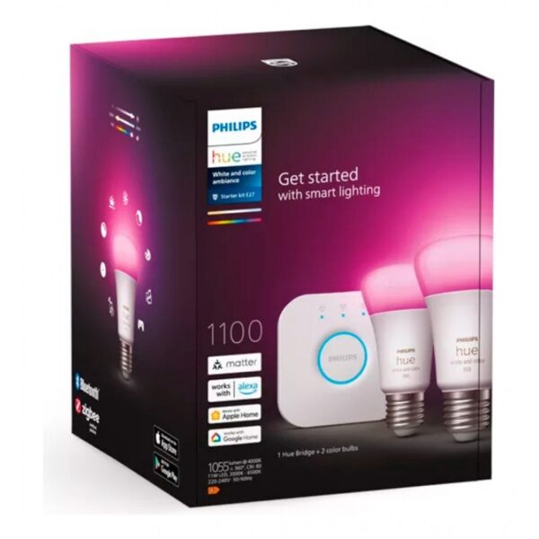 LAMPARA PHILIPS HUE WCA 9W A60 E27 2SET EU