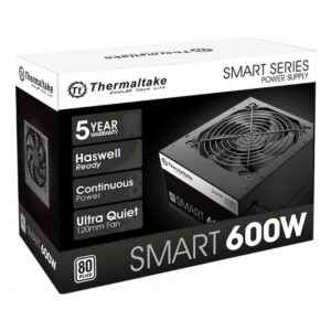 FUENTE GAMER THERMALTAKE SMART 600W AG80 PLUS WHITE