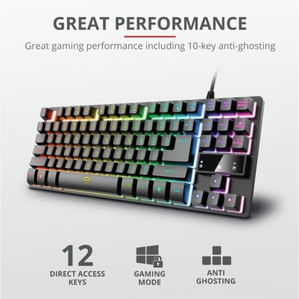 TECLADO TRUST THADO TKL ES GXT833 - Imagen 3